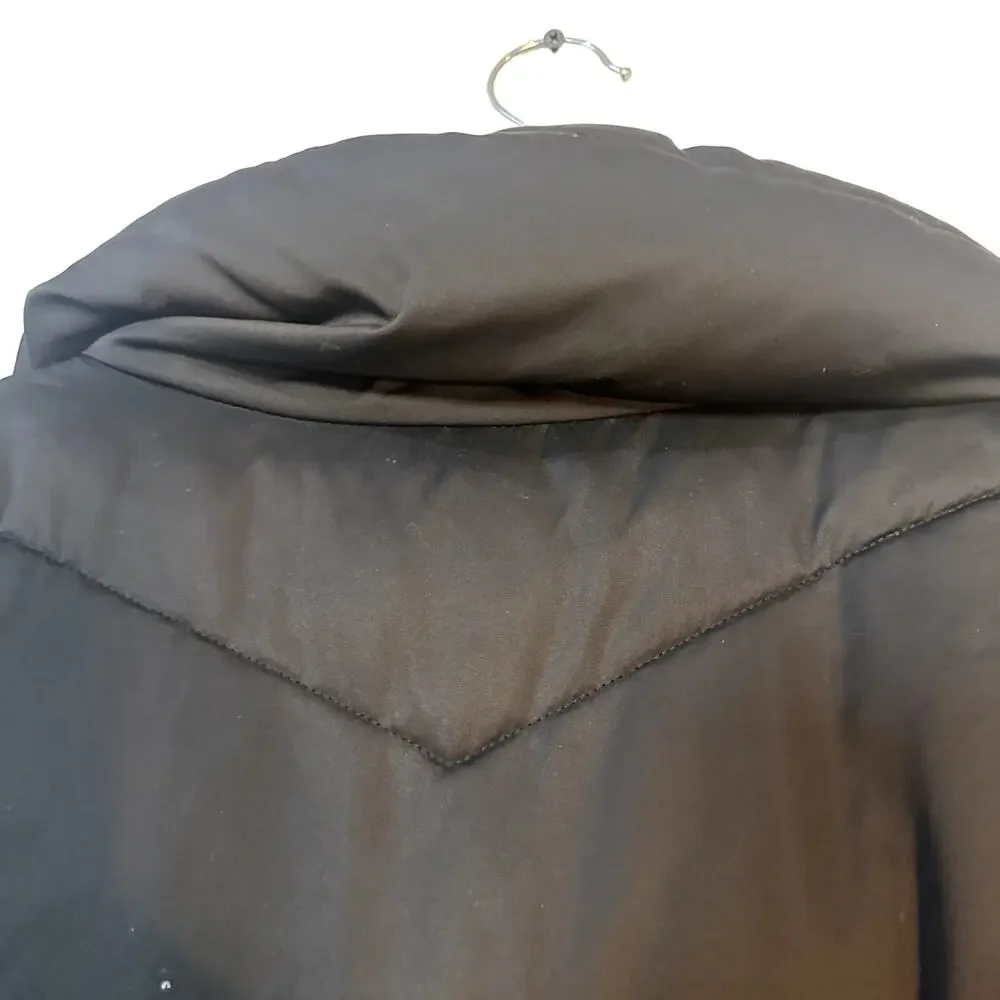 Universal Standard x J.Crew Black Winter Parka Chevron Puffer Coat XS (10-12) - Picture 8 of 8